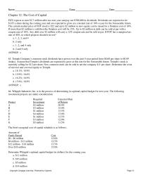Finance Chapter 12 The firm is considering as expansion project
