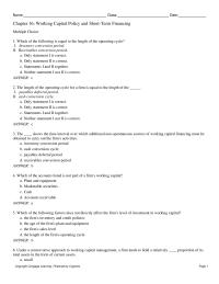 Finance Chapter 16 None These Are Correct Cannot Computed From
