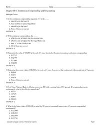 Finance Chapter 5a What The Value 10000 Invested For Years