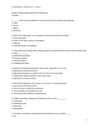 Business Communication Chapter 04 Refers The Establishments Where Journalists Visit