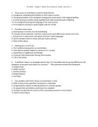 Sociology Chapter 02 The Process Assimilation Could Illustrated By Immigrants