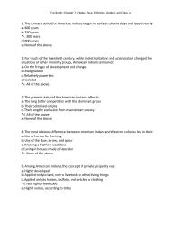Sociology Chapter 07 The Contact Period For American Indians Began
