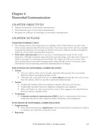 Speech Chapter 4 Homework Nonverbal Communication Hapter Objectives