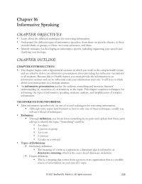 Speech Chapter 16 Homework The Informative Speech About Individuals Group Individuals