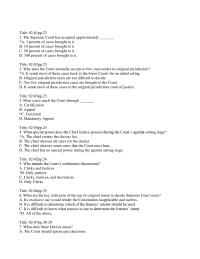 Constitutional Law Chapter 2 The Supreme Court Has Accepted Approximately