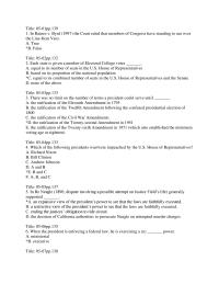 Constitutional Law Chapter 5 Each State Given Number Electoral College Votes