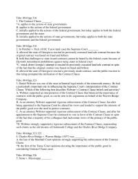 Constitutional Law Chapter 9 The Contract Clause Applies The Actions