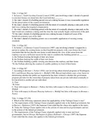 Constitutional Law Chapter 11 Nollan California Coastal Commission 1987 Case Involving