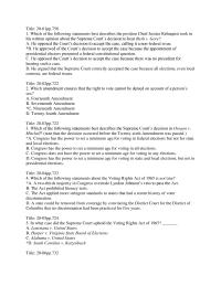 Constitutional Law Chapter 20 the authority to draw district boundaries is a