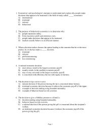 Economics Chapter 18 Module 18 – Behavioral Economics The Habit Mentally Assigning Dollars Different Accounts