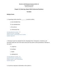 Business Communication Chapter 13 Speaking Outline Should Practice Outline More