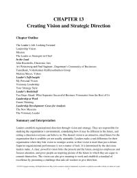 Management Chapter 13 Homework Vision Defines The Destination And The Journey