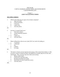 Banking Chapter 5 Which The Following Are Types Investment Companies