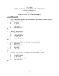 Banking Chapter 11 When Option Grants The Buyer The Right