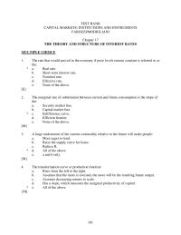 Banking Chapter 17 Large Endowment The Current Commodity Relative The