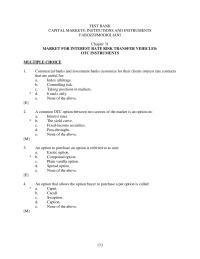 Banking Chapter 31 Common Otc Option Between Two Sectors The