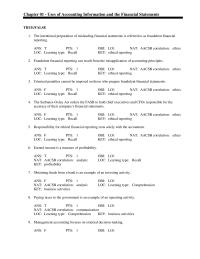 Chapter 1 The primary external users of accounting information are