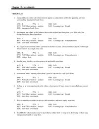 Chapter 12 They Are Valued The Balance Sheet Cost