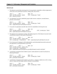 Chapter 22 Use The Following Performance Report For