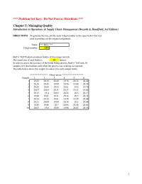 Management Chapter 5 Homework The Upper And Lower Tolerance Limits Are