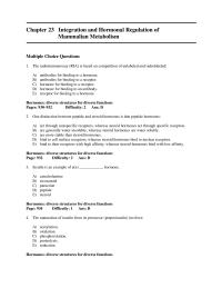 Biology & Life Sciences Chapter 23 Insulin Adiponectin Both And Both And Obesity