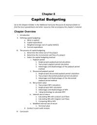 Marketing Chapter 8 Homework Why Mirr Preferred Irr Because Nonnormal Cash