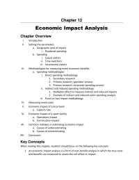 Marketing Chapter 12 Homework Economic Impact Analysis Overview Ii