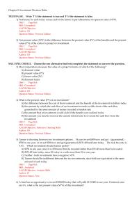 Chapter 08 1 Most Corporations Measure The Value Project Terms