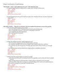 Chapter 09 How Does The Capital Budgeting Process Begin