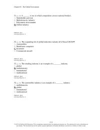 Business Development Chapter 5 One Which Competition