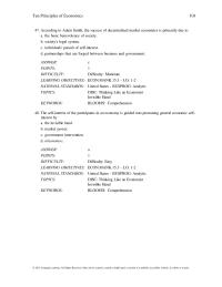 Economics Chapter 1 the success of decentralized market economies is primarily