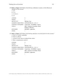 Economics Chapter 2 Which of the following combinations of points are both efficient