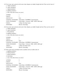 Business & Finance Chapter 2 Every state court system has trial courts where disputes are initially