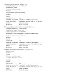 Business & Finance Chapter 2 In rem jurisdiction can include jurisdiction over