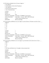 Business & Finance Chapter 15 The Family and Medical Leave Act does not apply