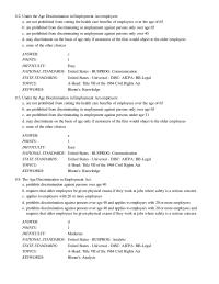 Business & Finance Chapter 16 The Age Discrimination in Employment Act