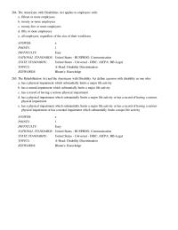 Business & Finance Chapter 16 The Americans with Disabilities Act applies to employers with
