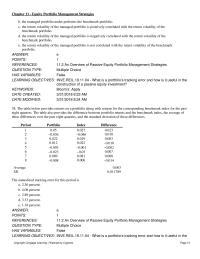 Investments & Securities Chapter 11 Cengage Learning Powered Cognero page 18 Equity Portfolio