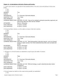 Investments & Securities Chapter 14 Forward Contract Similar Option Contract Because