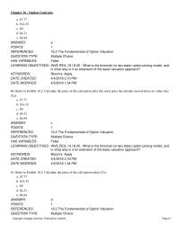 Investments & Securities Chapter 16 what would the net value of a covered call position