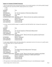 Investments & Securities Chapter 18 What are the Sharpe and Treynor portfolio performance measures?