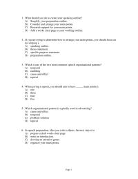 Speech Chapter 7 Organizing And Outlining Your Speech What Used Jog Your Memory While You