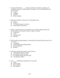 Speech Chapter 8 Introductions, Transitions, And Conclusions When Does The Audience First Begin Form