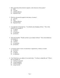 Speech Chapter 15 Persuasive Speaking Brad Tells Audience That Its Members Vote