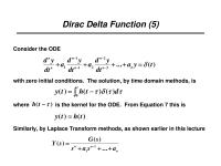 Industrial Engineering Chapter 15 Homework Dirac Delta Function 5 Consider The Ode