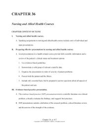 Speech Chapter 36 Homework Nursing And Allied Health Courses