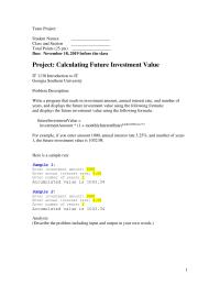 Programming Languages Chapter 2&nbsp;Sample Projects&nbsp;Accumulated Value 104334 Sample Enter Investment Amount