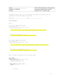 Programming Languages Chapter 6 Homework Test Public Static Void Mainstring Args Int