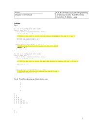 Programming Languages Chapter 6 Homework Fill The Code Here Display The Sum