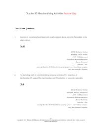 Accounting Chapter 6 Inventory is a relatively liquid asset and usually appears